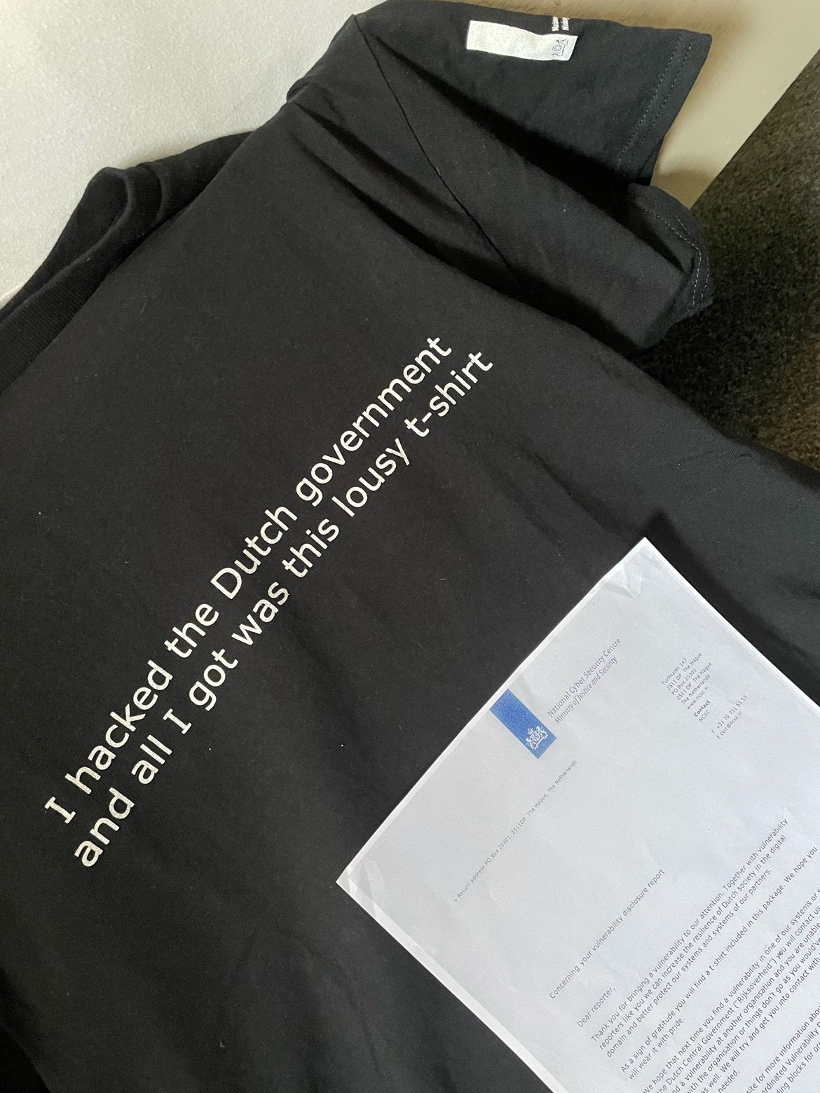 Dutch Government Hacker T-shirt